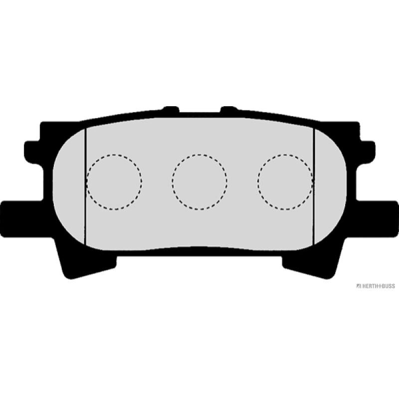 Jeu de 4 plaquettes de frein arrière HERTH+BUSS JAKOPARTS J3612037 - Visuel 1