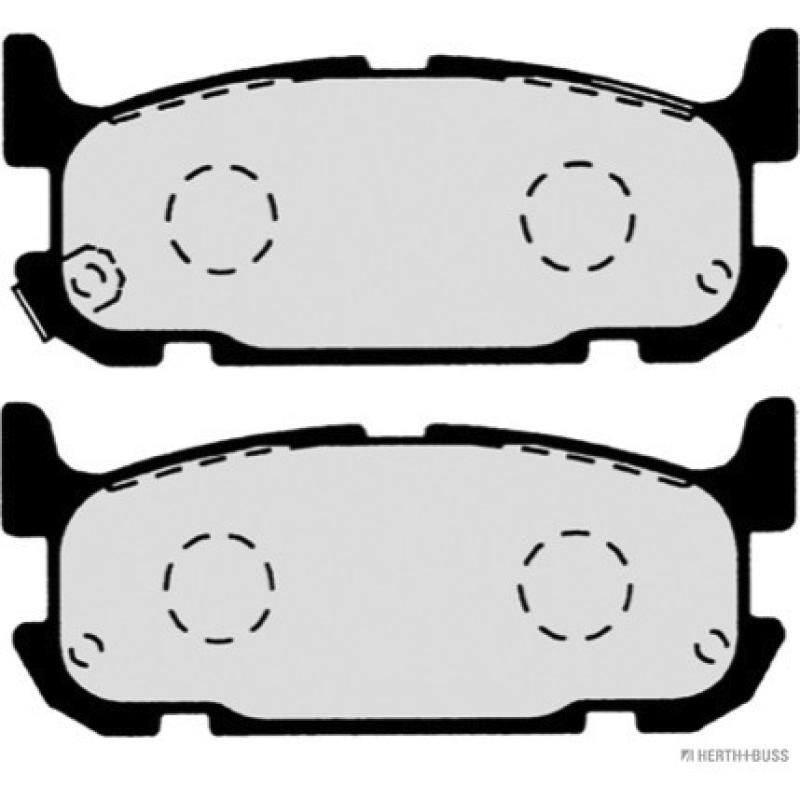 Jeu de 4 plaquettes de frein arrière HERTH+BUSS JAKOPARTS J3613015 - Visuel 1