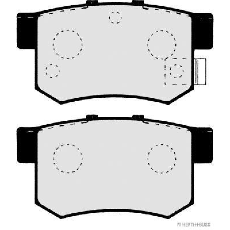 Jeu de 4 plaquettes de frein arrière HERTH+BUSS JAKOPARTS J3614008 - Visuel 1