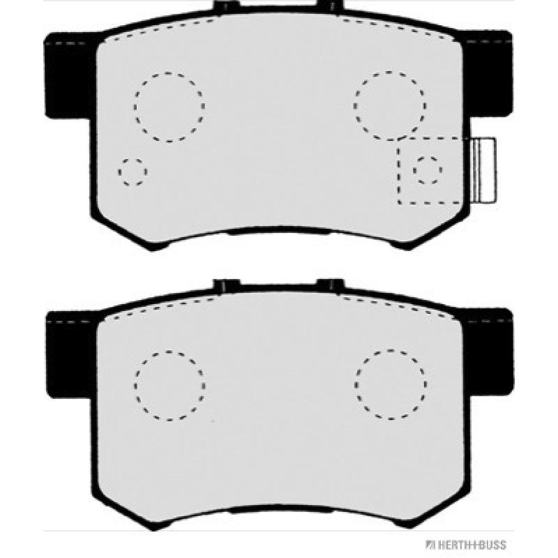 Jeu de 4 plaquettes de frein arrière HERTH+BUSS JAKOPARTS J3614009 - Visuel 1