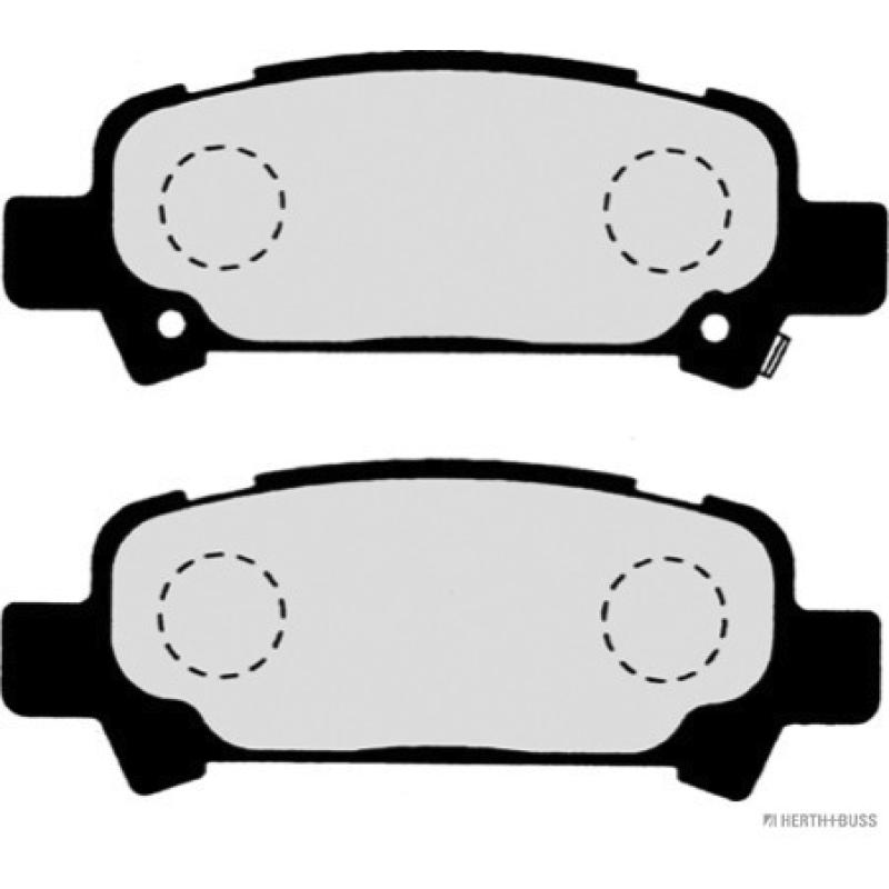 Jeu de 4 plaquettes de frein arrière HERTH+BUSS JAKOPARTS J3617002 - Visuel 1