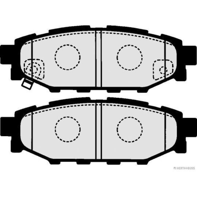 Jeu de 4 plaquettes de frein arrière HERTH+BUSS JAKOPARTS J3617003 - Visuel 1