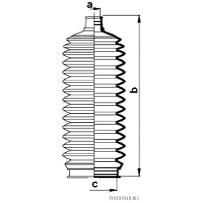 Joint-soufflet, direction HERTH+BUSS JAKOPARTS J4100304 - Visuel 1