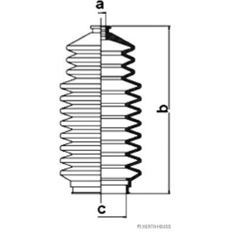 Joint-soufflet, direction HERTH+BUSS JAKOPARTS J4101002 - Visuel 1