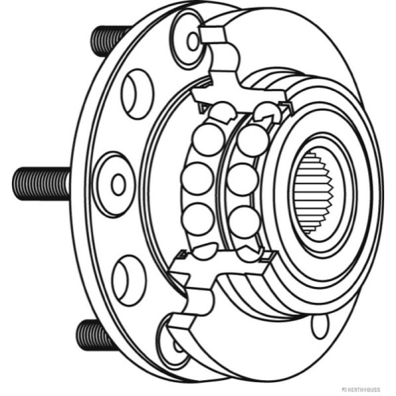 Roulement de roue avant HERTH+BUSS JAKOPARTS J4703030 - Visuel 1