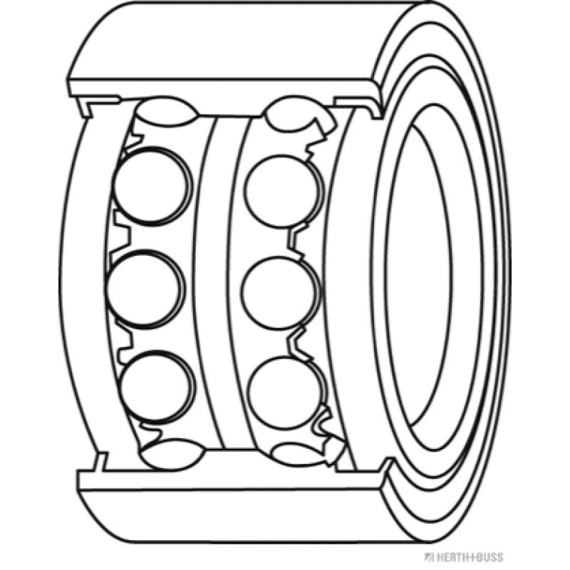 Roulement de roue arrière HERTH+BUSS JAKOPARTS J4712064 - Visuel 1