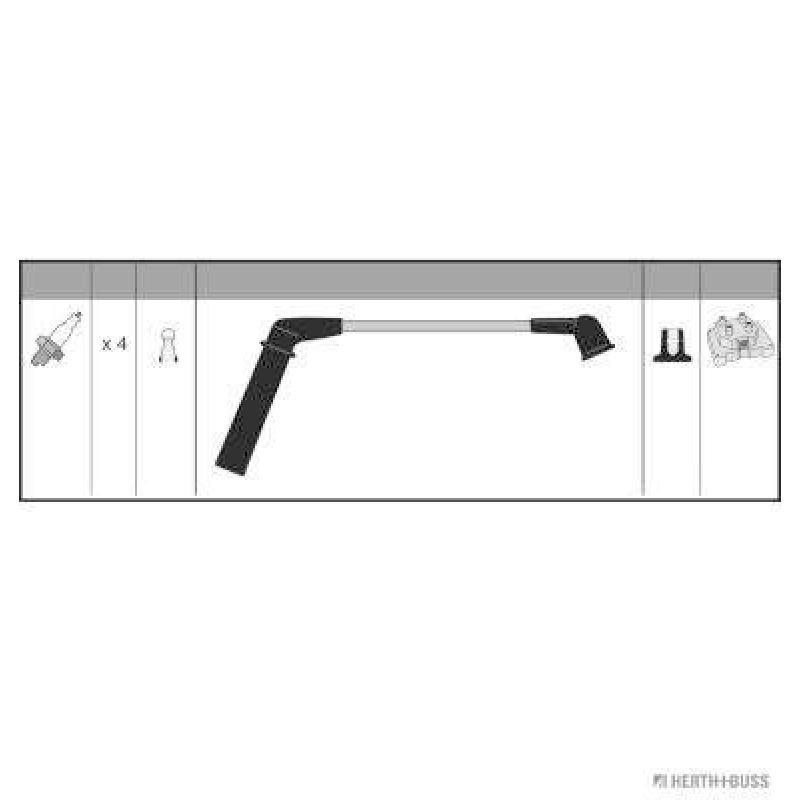 Kit de câbles d'allumage HERTH+BUSS JAKOPARTS J5380502 - Visuel 1