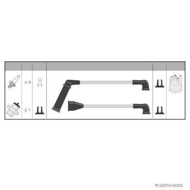 Kit de câbles d'allumage HERTH+BUSS JAKOPARTS J5380507 - Visuel 1