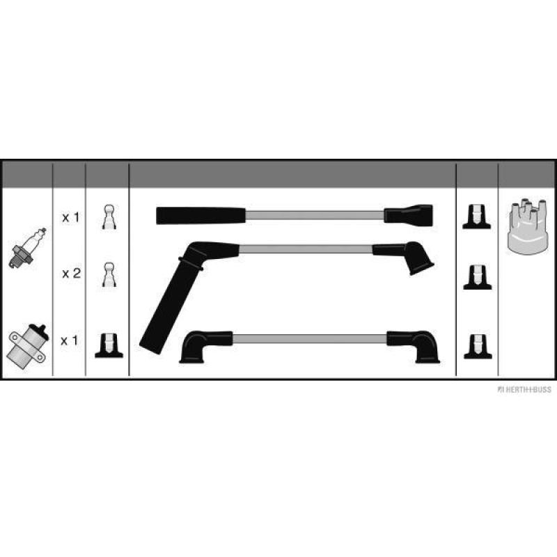 Kit de câbles d'allumage HERTH+BUSS JAKOPARTS J5380904 - Visuel 1