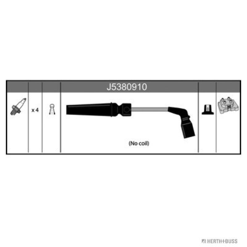 Kit de câbles d'allumage HERTH+BUSS JAKOPARTS J5380910 - Visuel 1