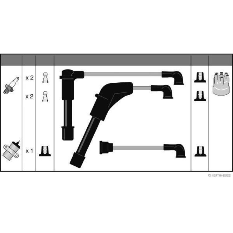 Kit de câbles d'allumage HERTH+BUSS JAKOPARTS J5381041 - Visuel 1