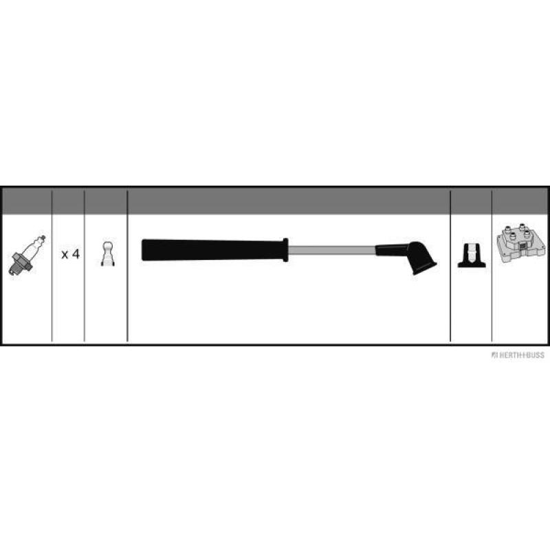 Kit de câbles d'allumage HERTH+BUSS JAKOPARTS J5381045 - Visuel 1