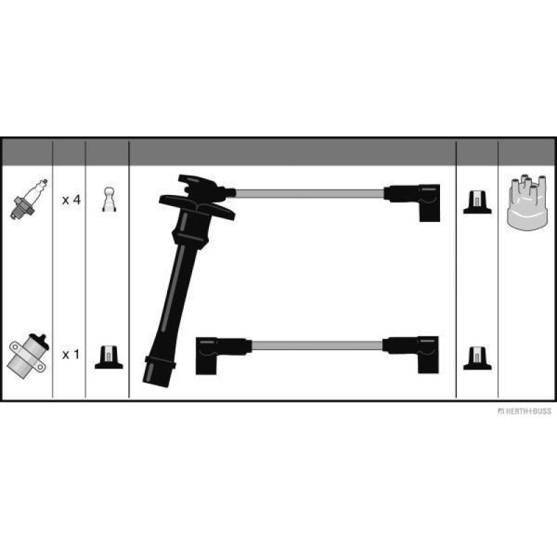Kit de câbles d'allumage HERTH+BUSS JAKOPARTS J5382006 - Visuel 1