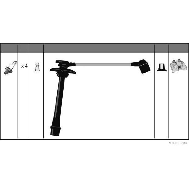 Kit de câbles d'allumage HERTH+BUSS JAKOPARTS J5382008 - Visuel 1