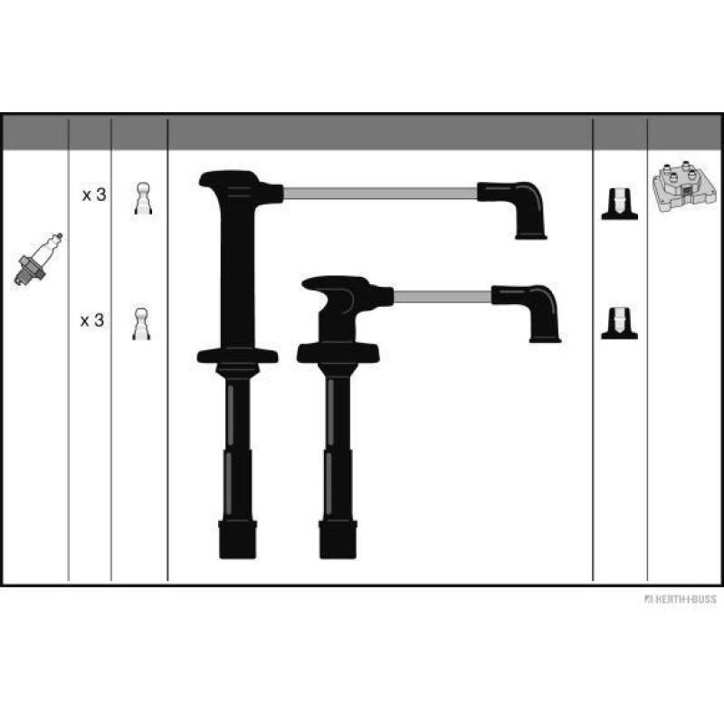 Kit de câbles d'allumage HERTH+BUSS JAKOPARTS J5383011 - Visuel 1