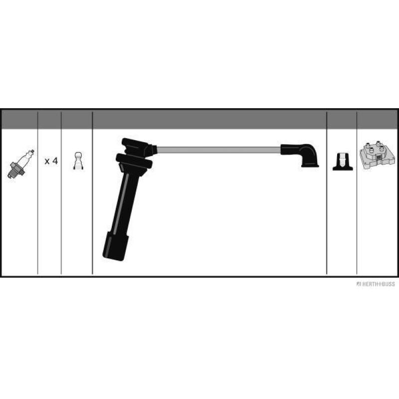 Kit de câbles d'allumage HERTH+BUSS JAKOPARTS J5383022 - Visuel 1