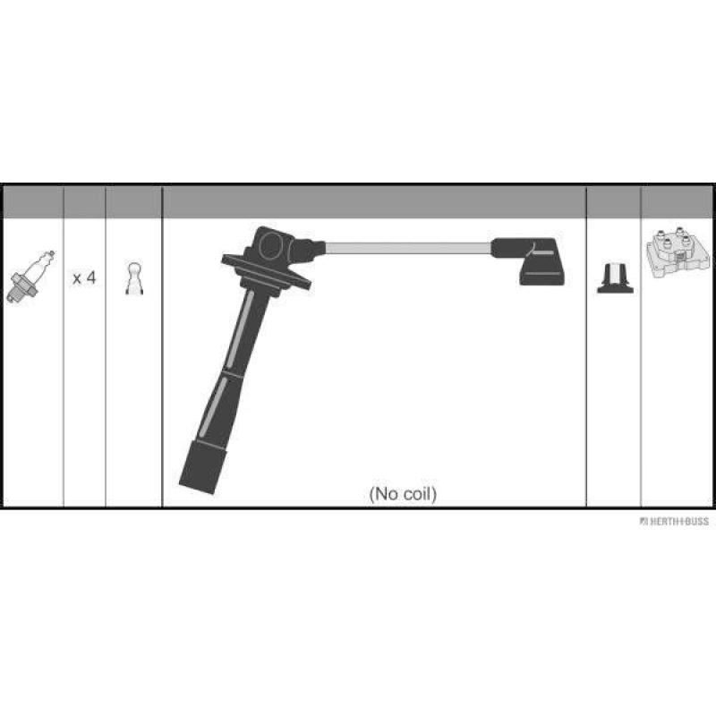 Kit de câbles d'allumage HERTH+BUSS JAKOPARTS J5383026 - Visuel 1