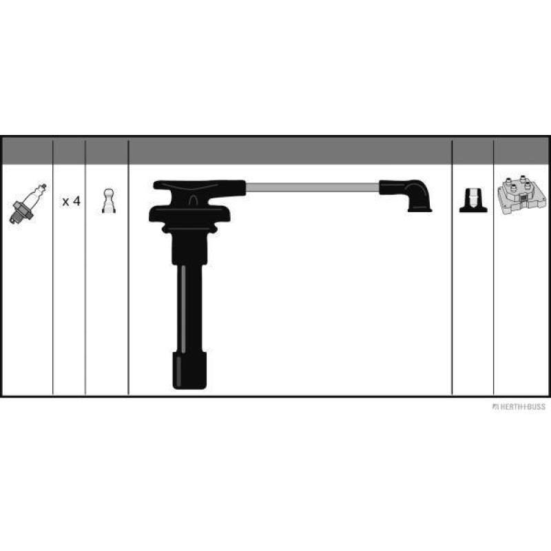 Kit de câbles d'allumage HERTH+BUSS JAKOPARTS J5384014 - Visuel 1