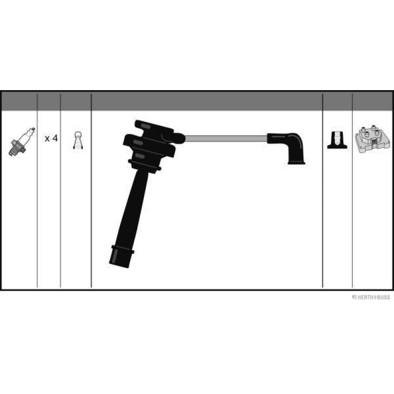 Kit de câbles d'allumage HERTH+BUSS JAKOPARTS J5385000 - Visuel 1