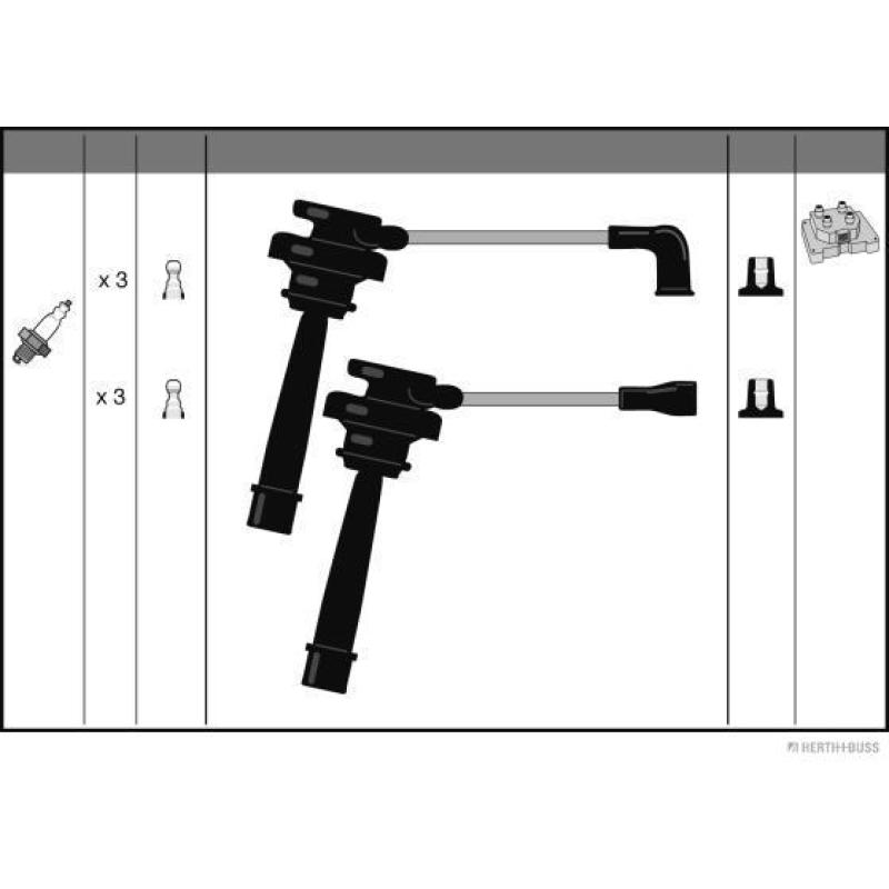 Kit de câbles d'allumage HERTH+BUSS JAKOPARTS J5385019 - Visuel 1