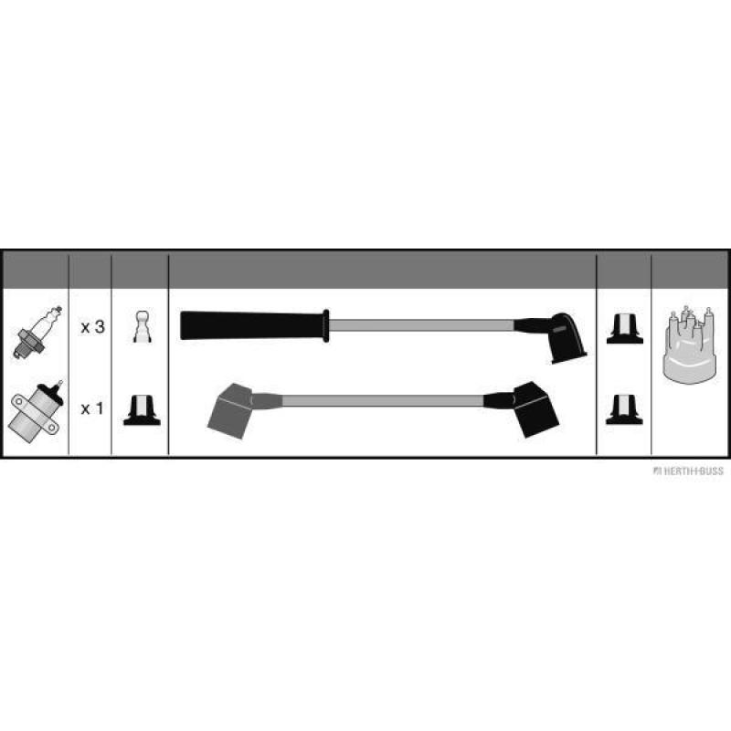 Kit de câbles d'allumage HERTH+BUSS JAKOPARTS J5386005 - Visuel 1