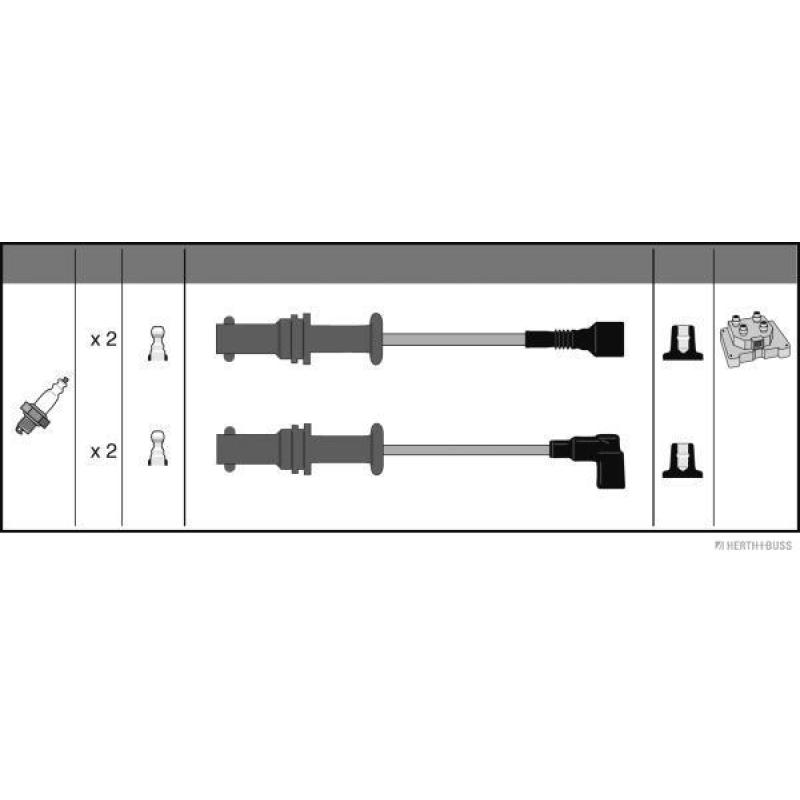 Kit de câbles d'allumage HERTH+BUSS JAKOPARTS J5387004 - Visuel 1