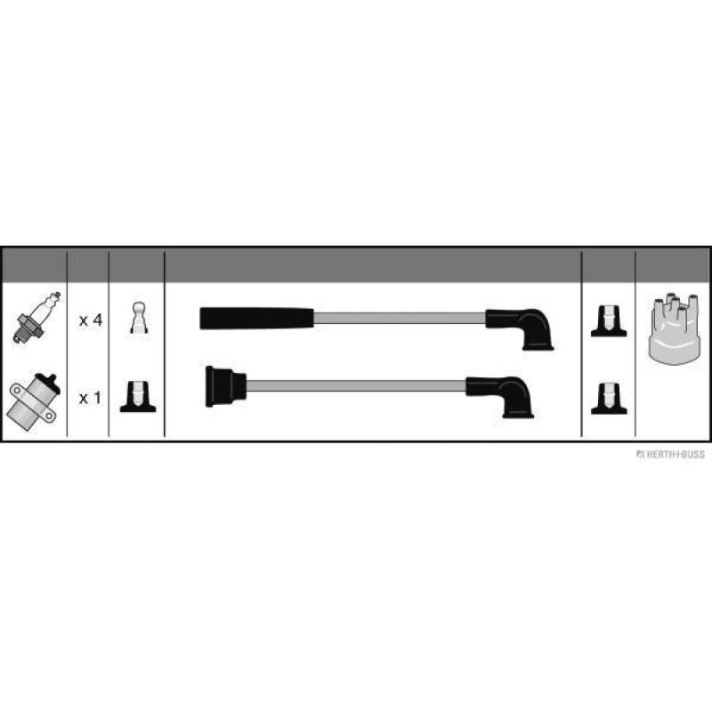 Kit de câbles d'allumage HERTH+BUSS JAKOPARTS J5387013 - Visuel 1