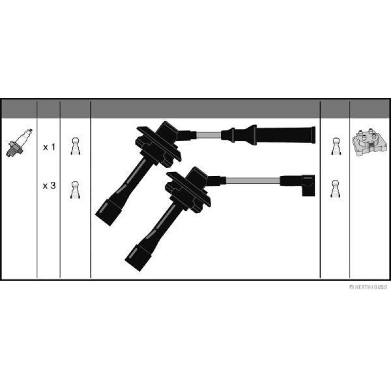 Kit de câbles d'allumage HERTH+BUSS JAKOPARTS J5387017 - Visuel 1