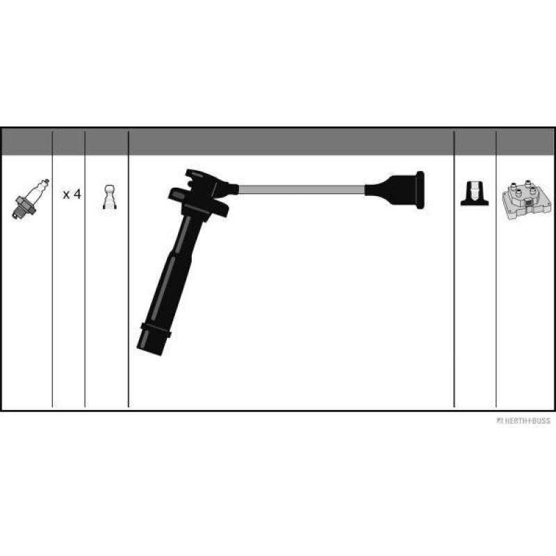 Kit de câbles d'allumage HERTH+BUSS JAKOPARTS J5388002 - Visuel 1