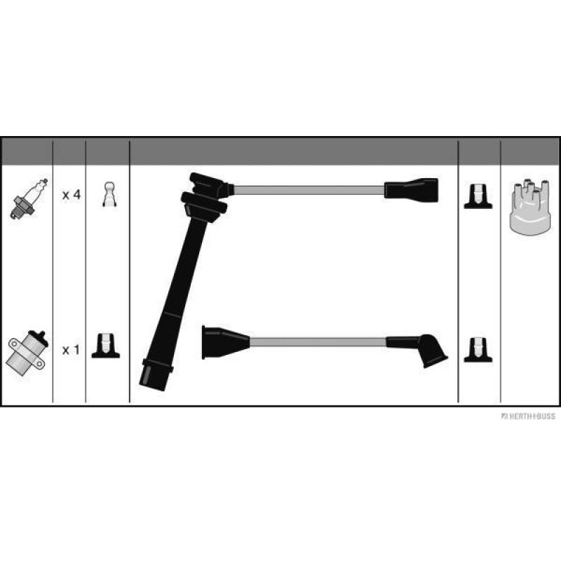 Kit de câbles d'allumage HERTH+BUSS JAKOPARTS J5388006 - Visuel 1