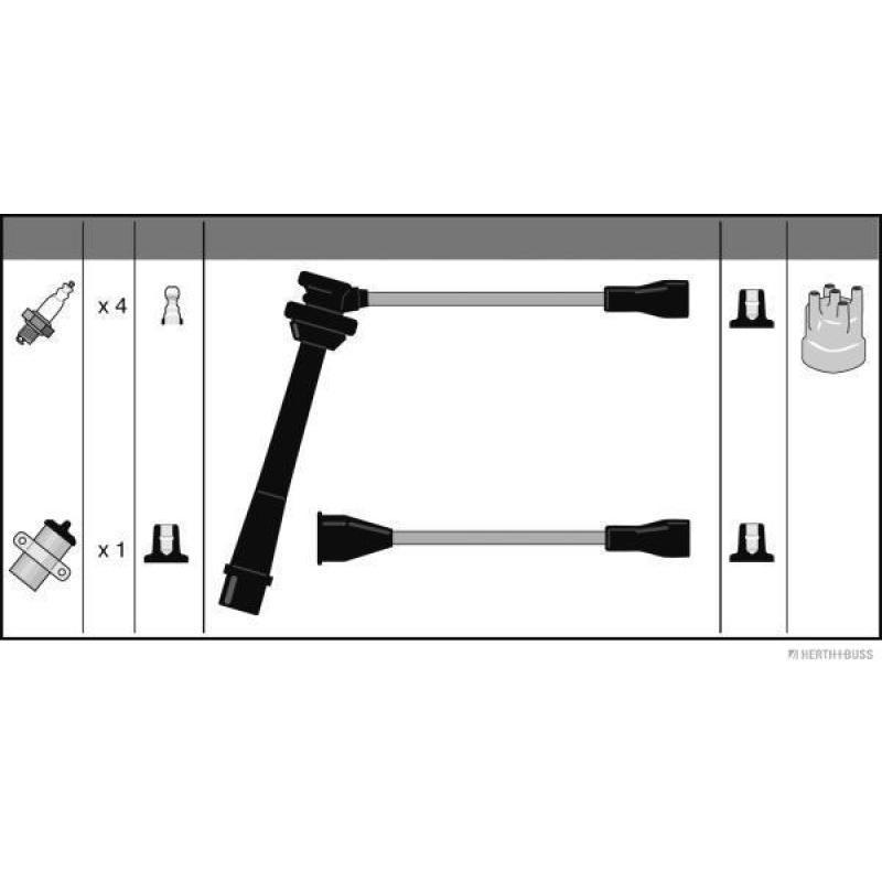 Kit de câbles d'allumage HERTH+BUSS JAKOPARTS J5388017 - Visuel 1