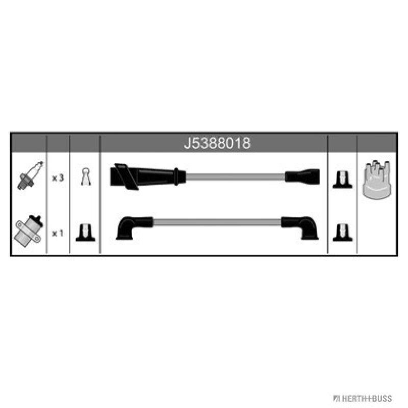 Kit de câbles d'allumage HERTH+BUSS JAKOPARTS J5388018 - Visuel 1