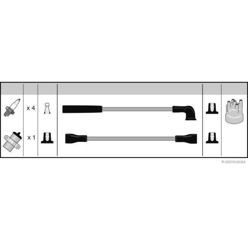Kit de câbles d'allumage HERTH+BUSS JAKOPARTS J5390002 - Visuel 1