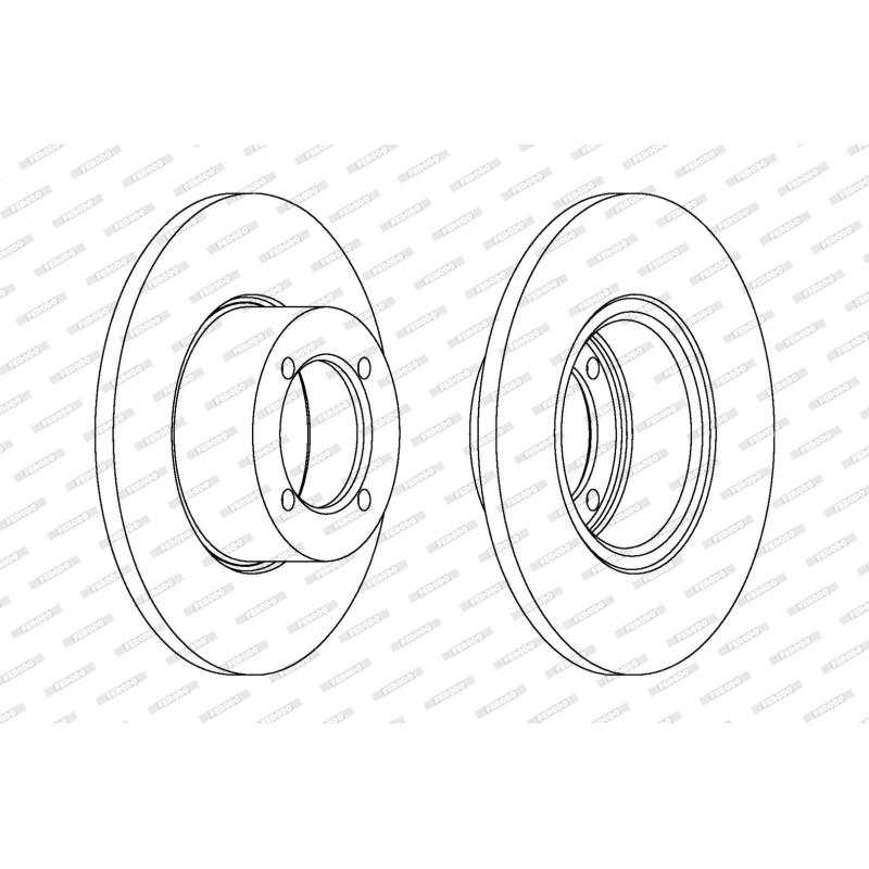 Jeu de 2 disques de frein avant FERODO DDF001 - Visuel 1