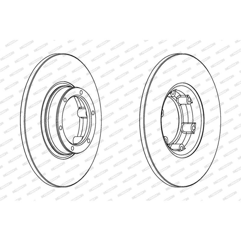 Jeu de 2 disques de frein avant FERODO DDF016 - Visuel 1