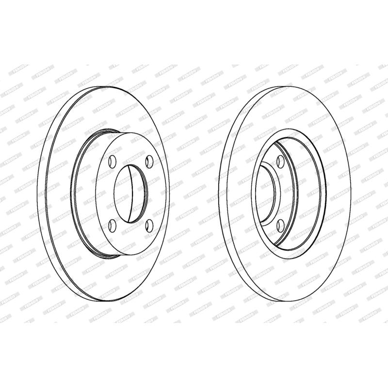 Jeu de 2 disques de frein avant FERODO DDF048C - Visuel 1