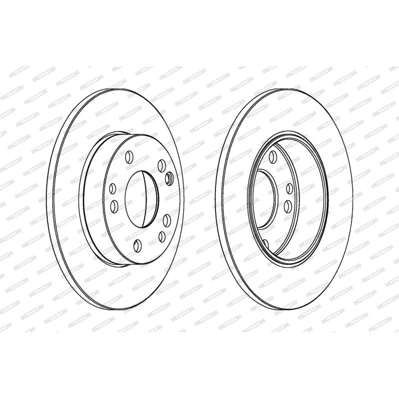 Jeu de 2 disques de frein avant FERODO DDF053C - Visuel 1