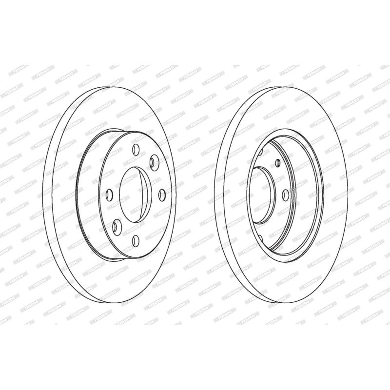 Jeu de 2 disques de frein avant FERODO DDF055C - Visuel 1
