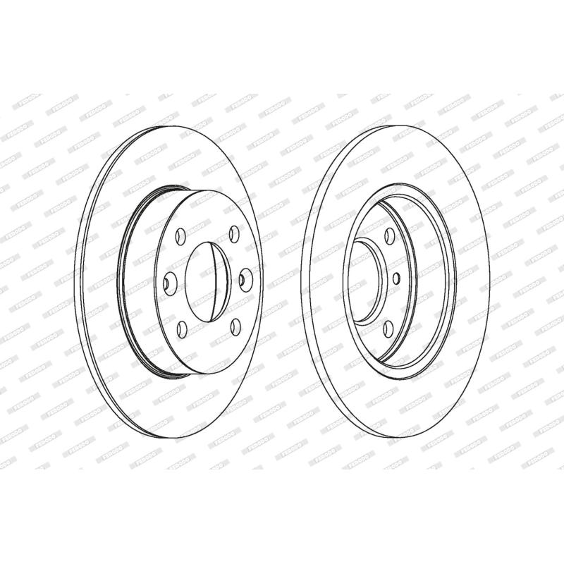 Jeu de 2 disques de frein avant FERODO DDF070 - Visuel 1