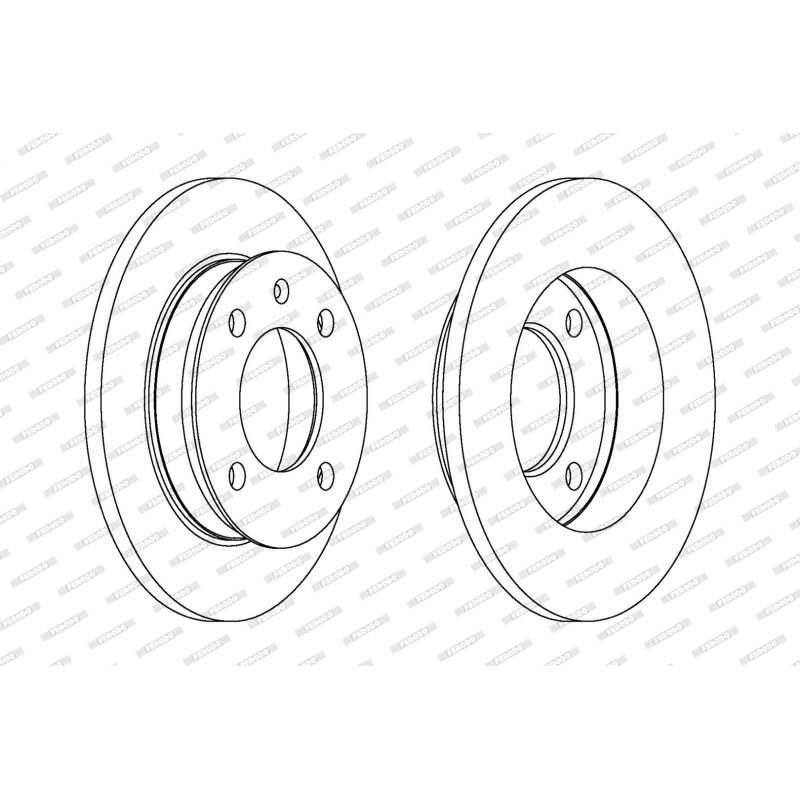 Jeu de 2 disques de frein avant FERODO DDF079 - Visuel 1