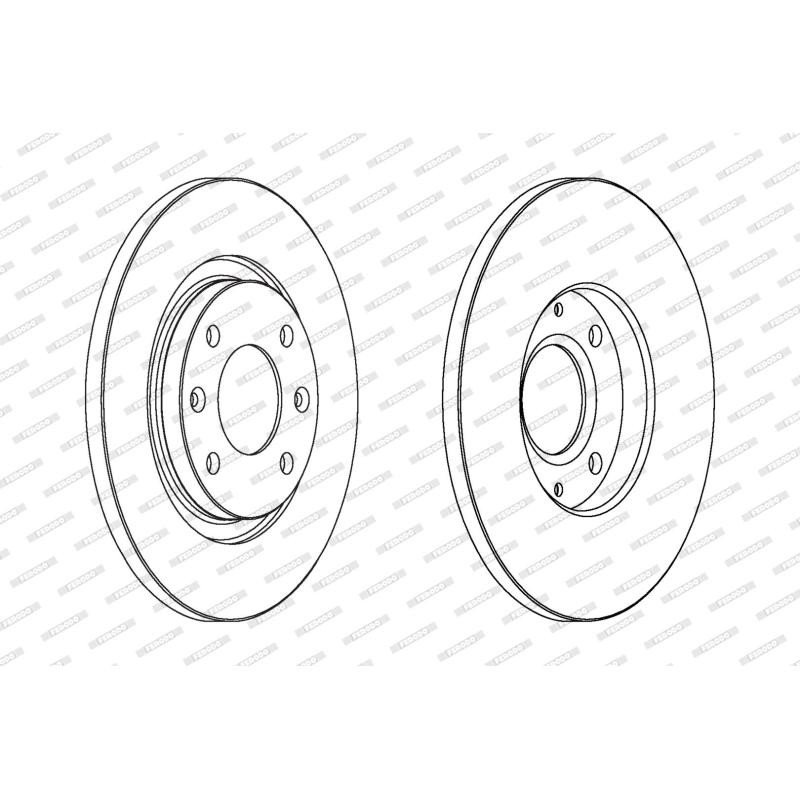 Jeu de 2 disques de frein avant FERODO DDF1000 - Visuel 1