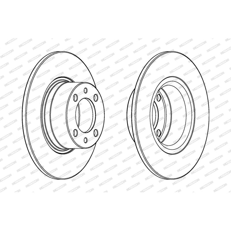 Jeu de 2 disques de frein avant FERODO DDF1035C - Visuel 1