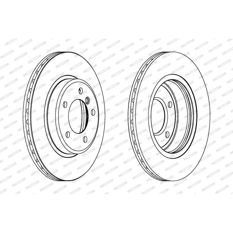 Jeu de 2 disques de frein avant FERODO DDF1066C - Visuel 1