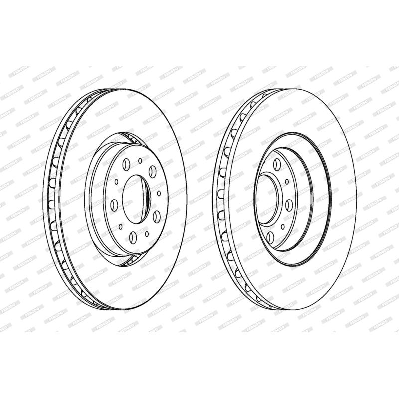 Jeu de 2 disques de frein avant FERODO DDF1078C - Visuel 1