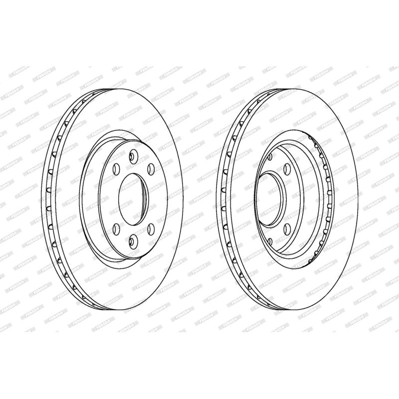Jeu de 2 disques de frein avant FERODO DDF1096C - Visuel 1