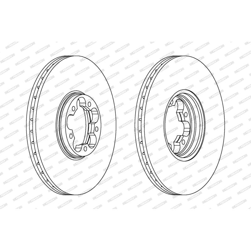 Jeu de 2 disques de frein avant FERODO DDF1112 - Visuel 1