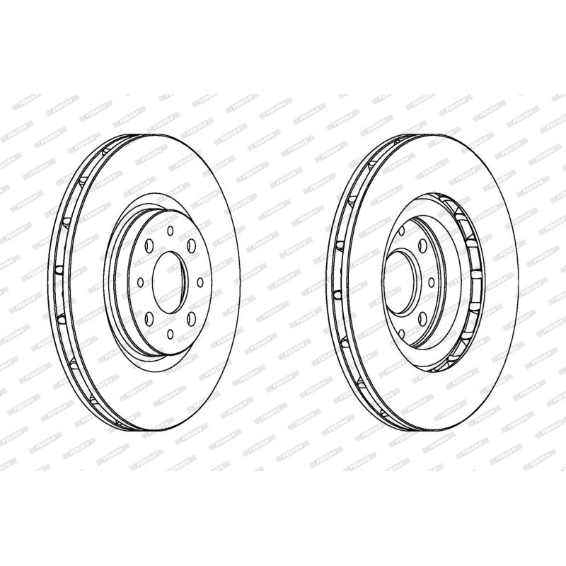Jeu de 2 disques de frein avant FERODO DDF1122 - Visuel 1