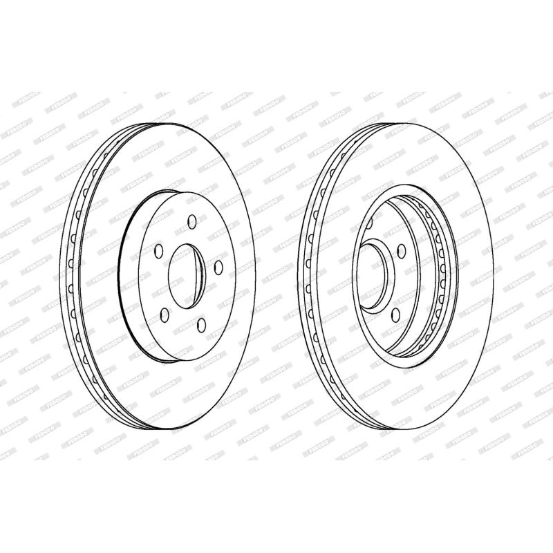 Jeu de 2 disques de frein avant FERODO DDF1125C - Visuel 1