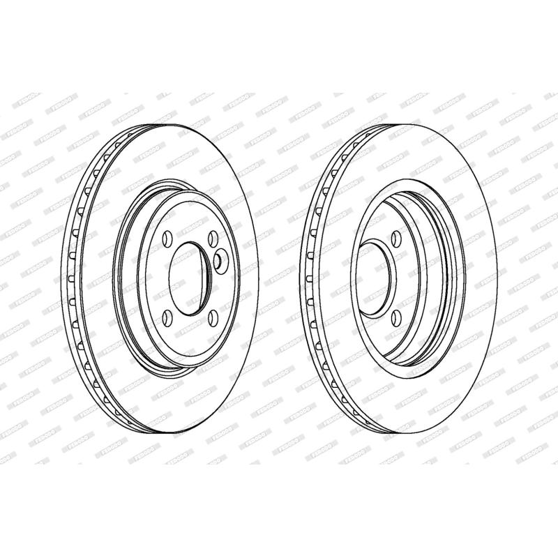 Jeu de 2 disques de frein avant FERODO DDF1127 - Visuel 1