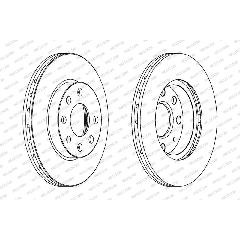 Jeu de 2 disques de frein avant FERODO DDF1130 - Visuel 1